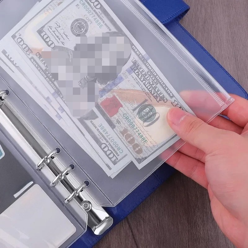 10PCS PVC Binder Pocket Cash E - Portfolio Folder Zip review and price