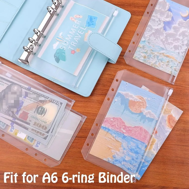 10PCS PVC Binder Pocket Cash E - Portfolio Folder Zip review and price
