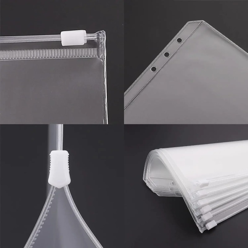 10PCS PVC Binder Pocket Cash E - Portfolio Folder Zip review and price
