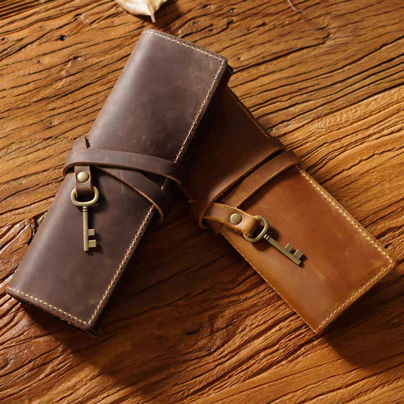 New Vintage Crazy Horse Pu Lea - Pen Pouch Roll review and price